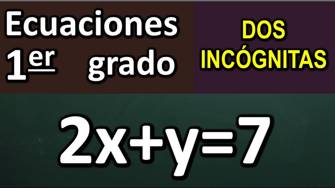 ecuaciones con dos incógnitas 